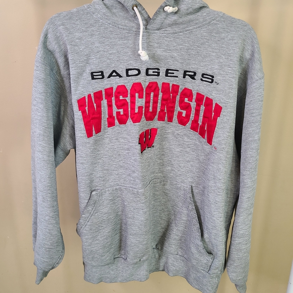 Gray Wisconsin Badgers Hoodie